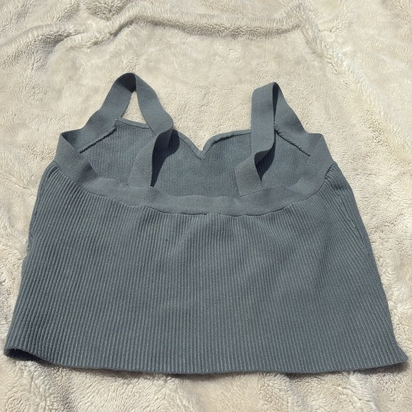 Abercrombie & Fitch Ribbed Knit Sweetheart Neck Cropped Tank Top | | Size XL - Picture 6 of 7